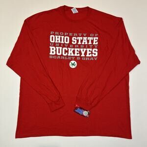 Ohio State Buckeyes Long Sleeve Shirt Men’s 3XL NWT Red College Football Tee